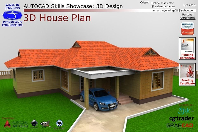 autocad 3d house design tutorial pdf