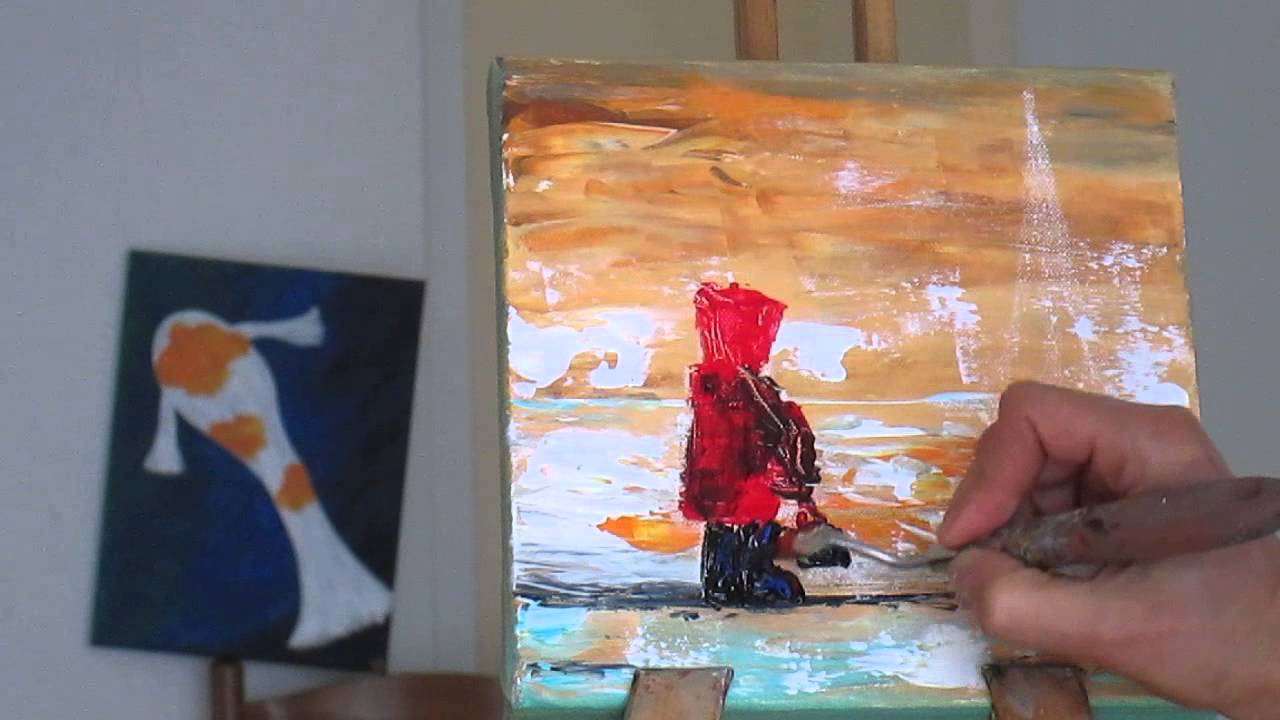 palette knife acrylic painting tutorial