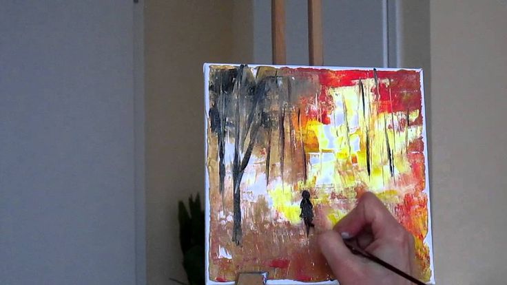 palette knife acrylic painting tutorial