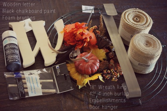 burlap wreath tutorial with three colors