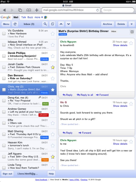 gmail for ipad tutorial