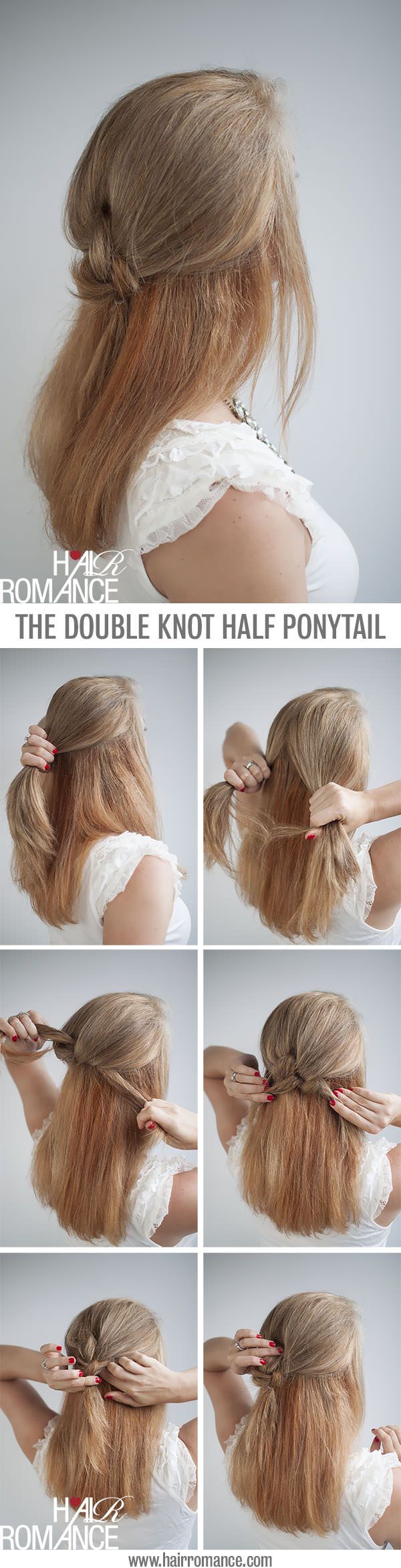 half up half down hair tutorial