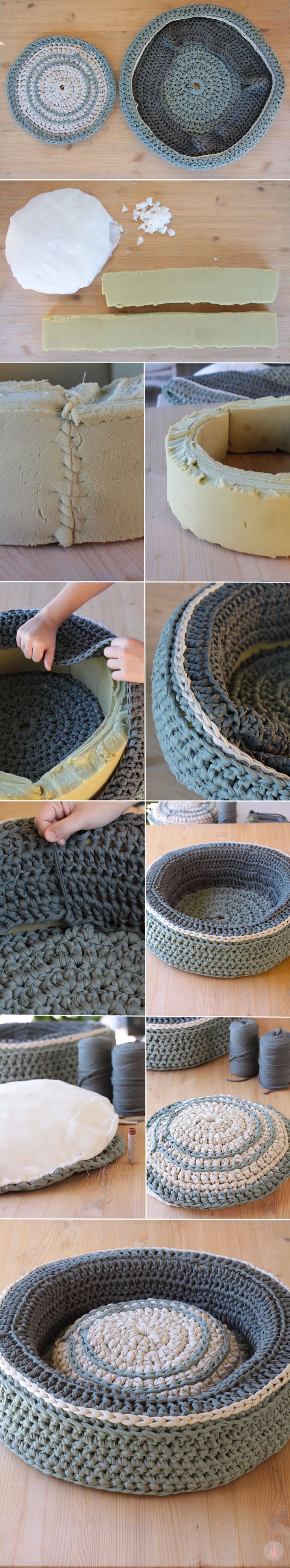 crochet cat bed tutorial