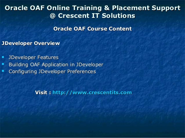 oracle oaf tutorial pdf